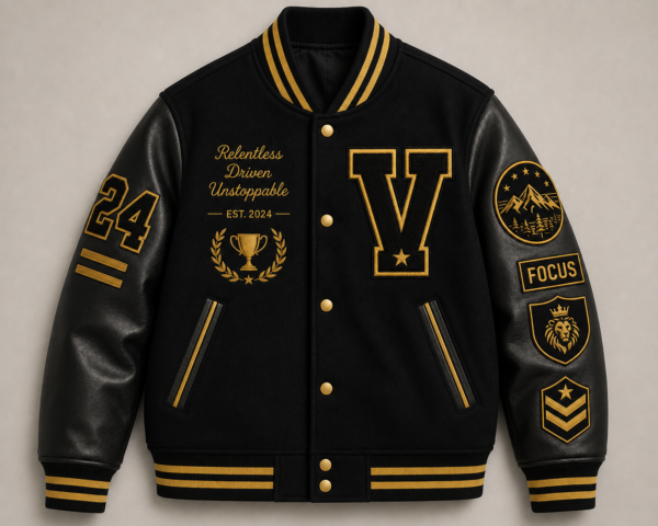 Varsity Jacket (Blk-Gold)