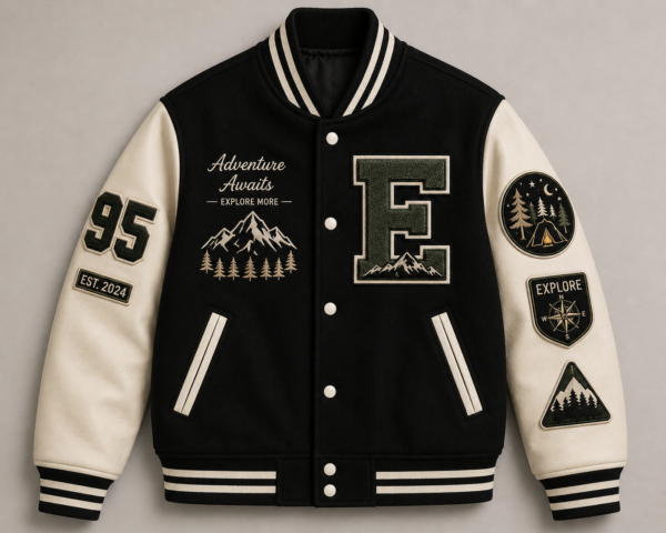7 Varsity Jacket(Blk-White)